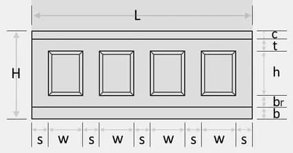 Shadow box layout diagram